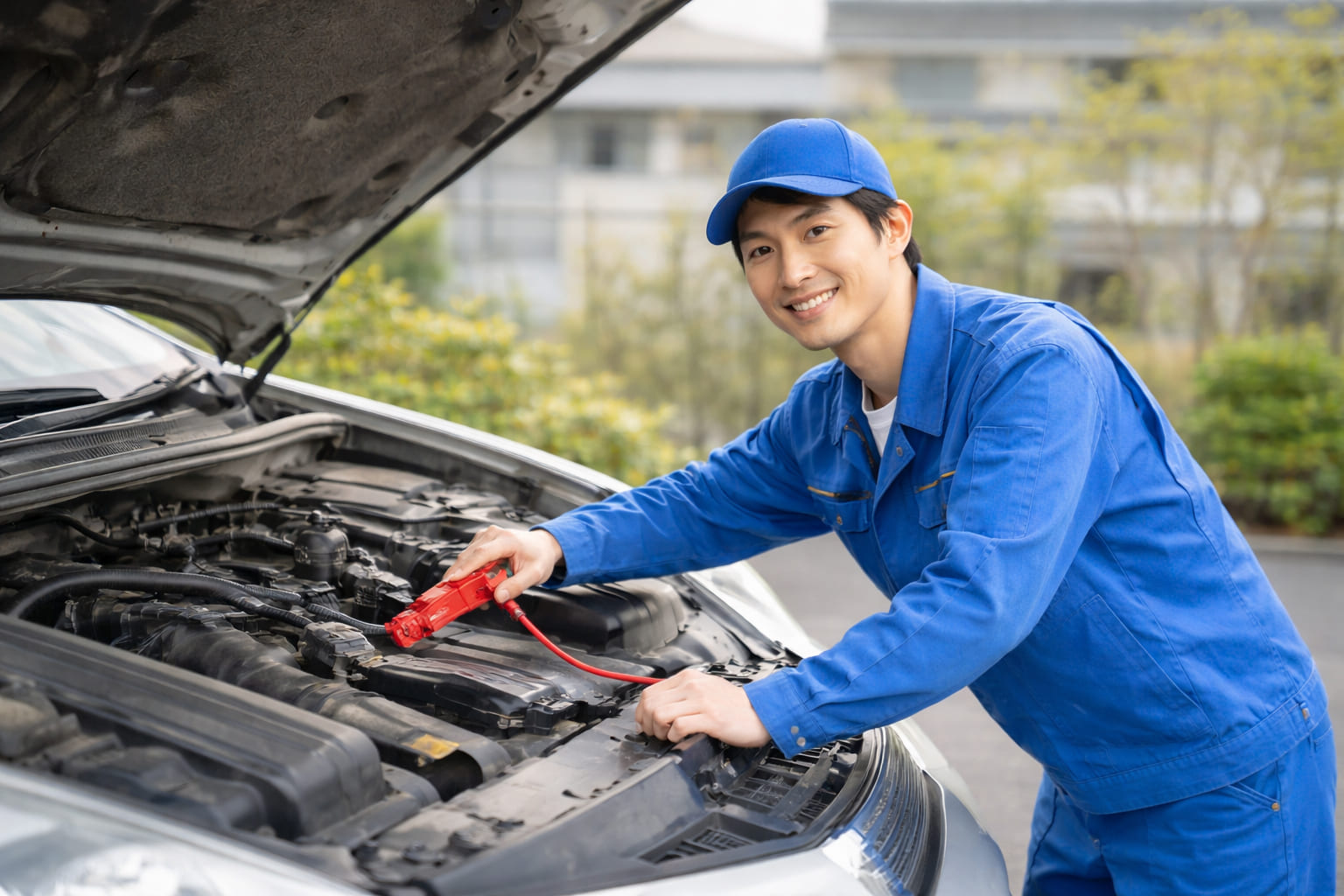 一人のスタッフが対応